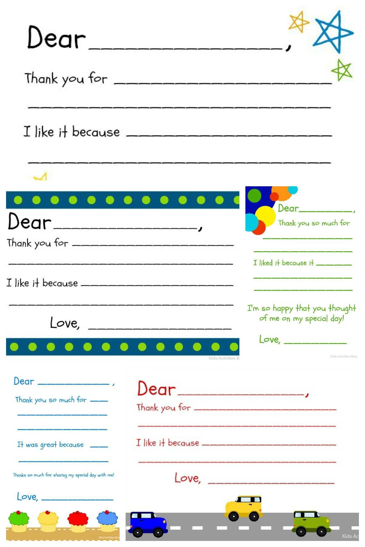 free printable fill in the blank thank you note | kids activities blog